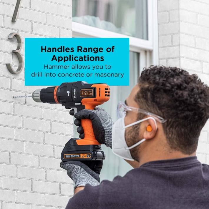 BLACK+DECKER matrix udarno vrtalno kladivo nastavek za večnamensko orodje s kovčkom za shranjevanje 8B2Z581 orodja