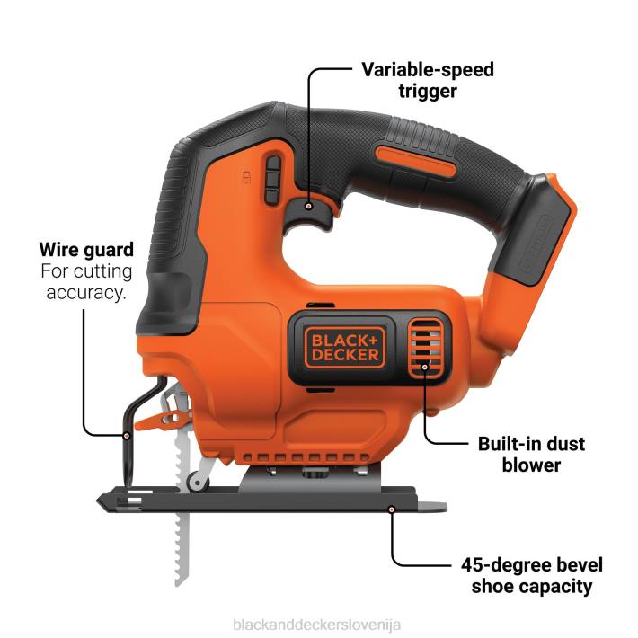 BLACK+DECKER 20 V max powerconnect brezžična vbodna žaga (samo orodje) 8B2Z659 orodja